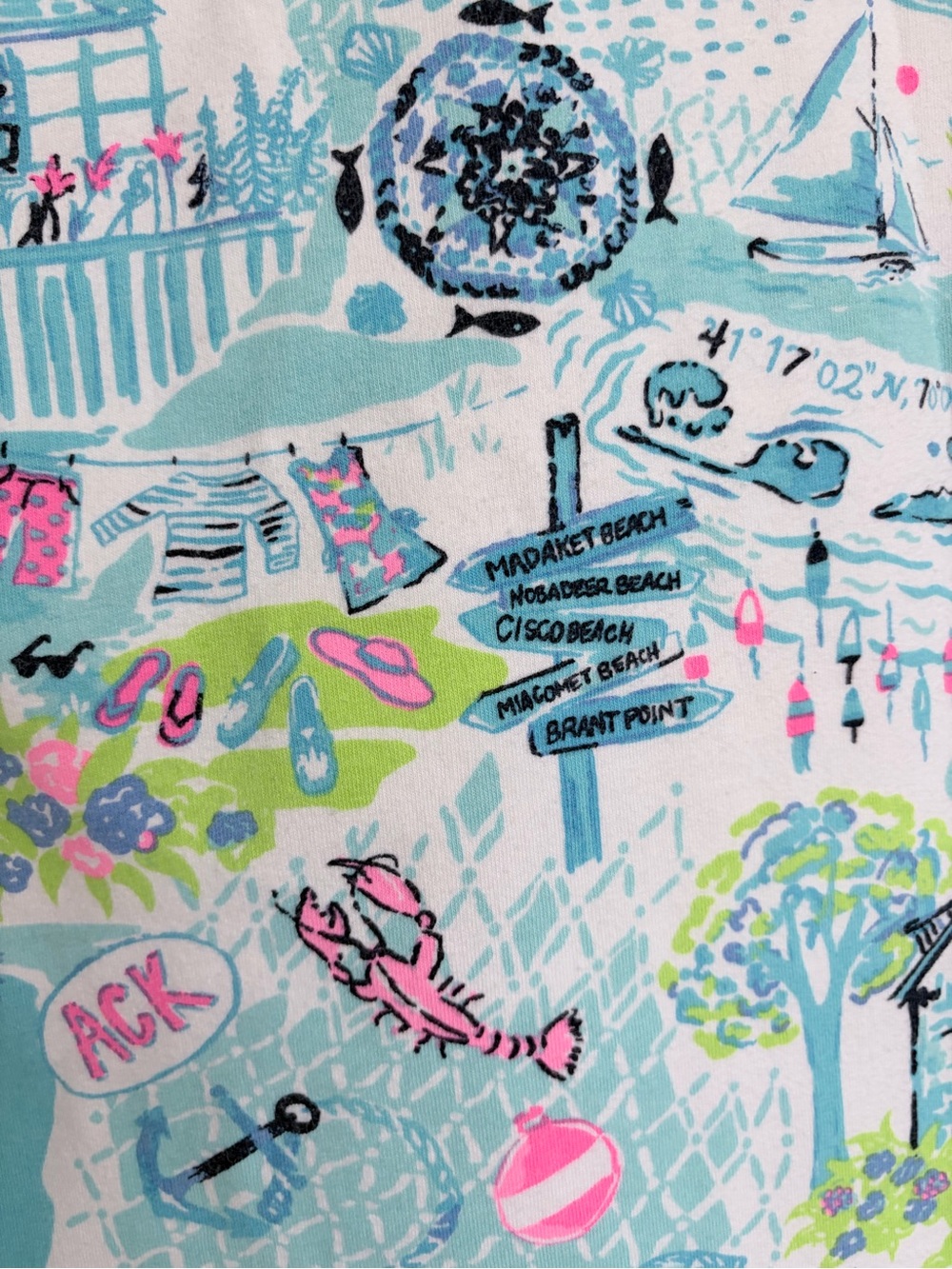 Lilly Pulitzer Nantucket Nautical Print Quarter-Zip Pullover - Picture 6 of 9
